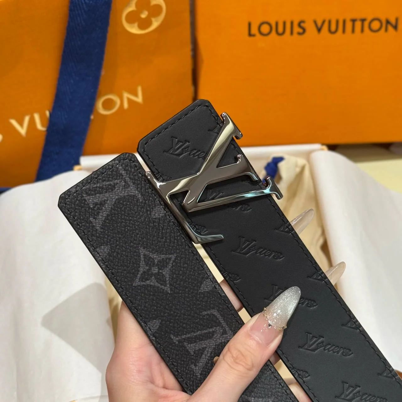 Чоловічий ремінь - Louis Vuitton  (❗️Двосторонній ❗️)